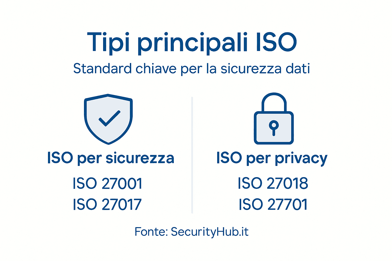 Infografica: le certificazioni ISO indispensabili per la sicurezza informatica