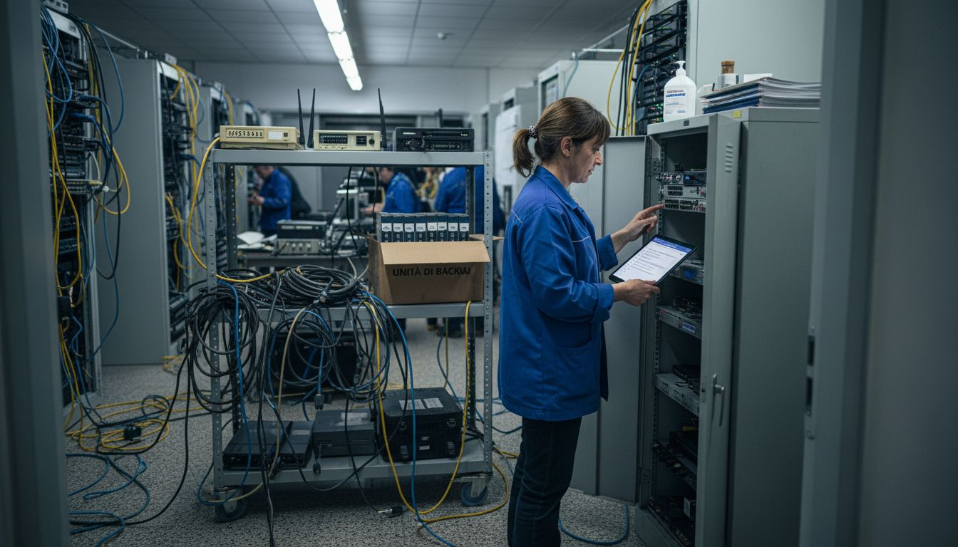 L’amministratore di sistema sta effettuando un controllo dell’inventario dei dispositivi informatici dell’azienda.