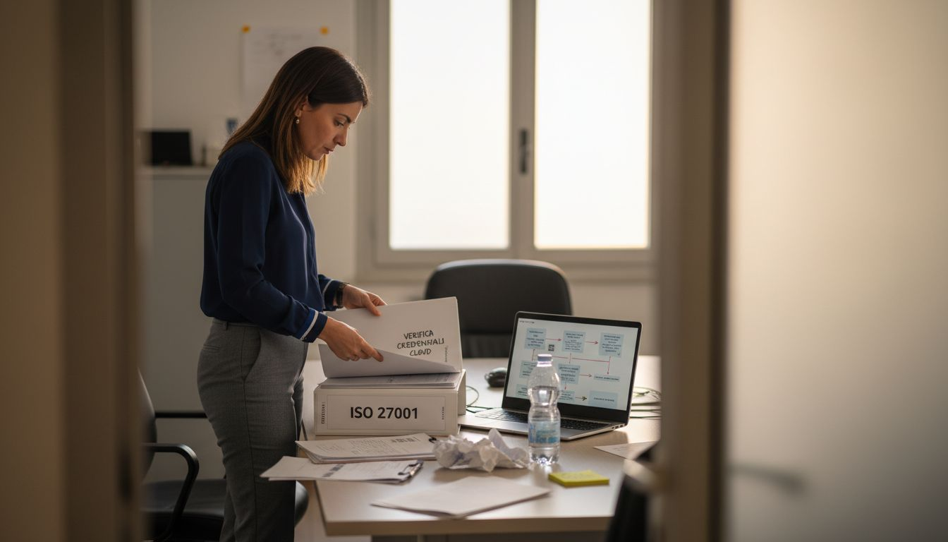 Il consulente si occupa di verificare e analizzare la documentazione relativa alla certificazione ISO 27001.