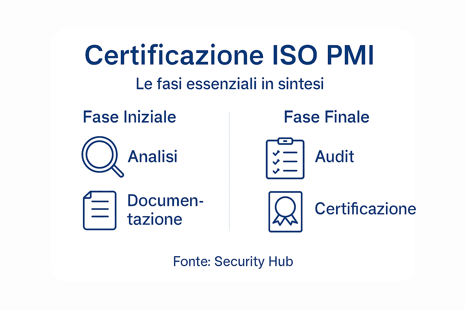 Infografica: tutti i passaggi fondamentali per ottenere la certificazione ISO