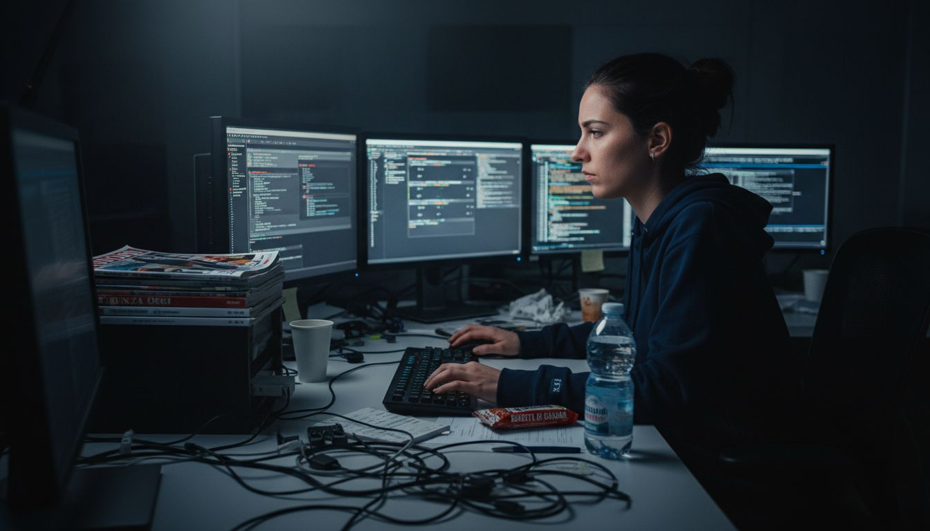 Un tecnico analizza i registri di sistema all’interno del centro operativo per la sicurezza informatica.