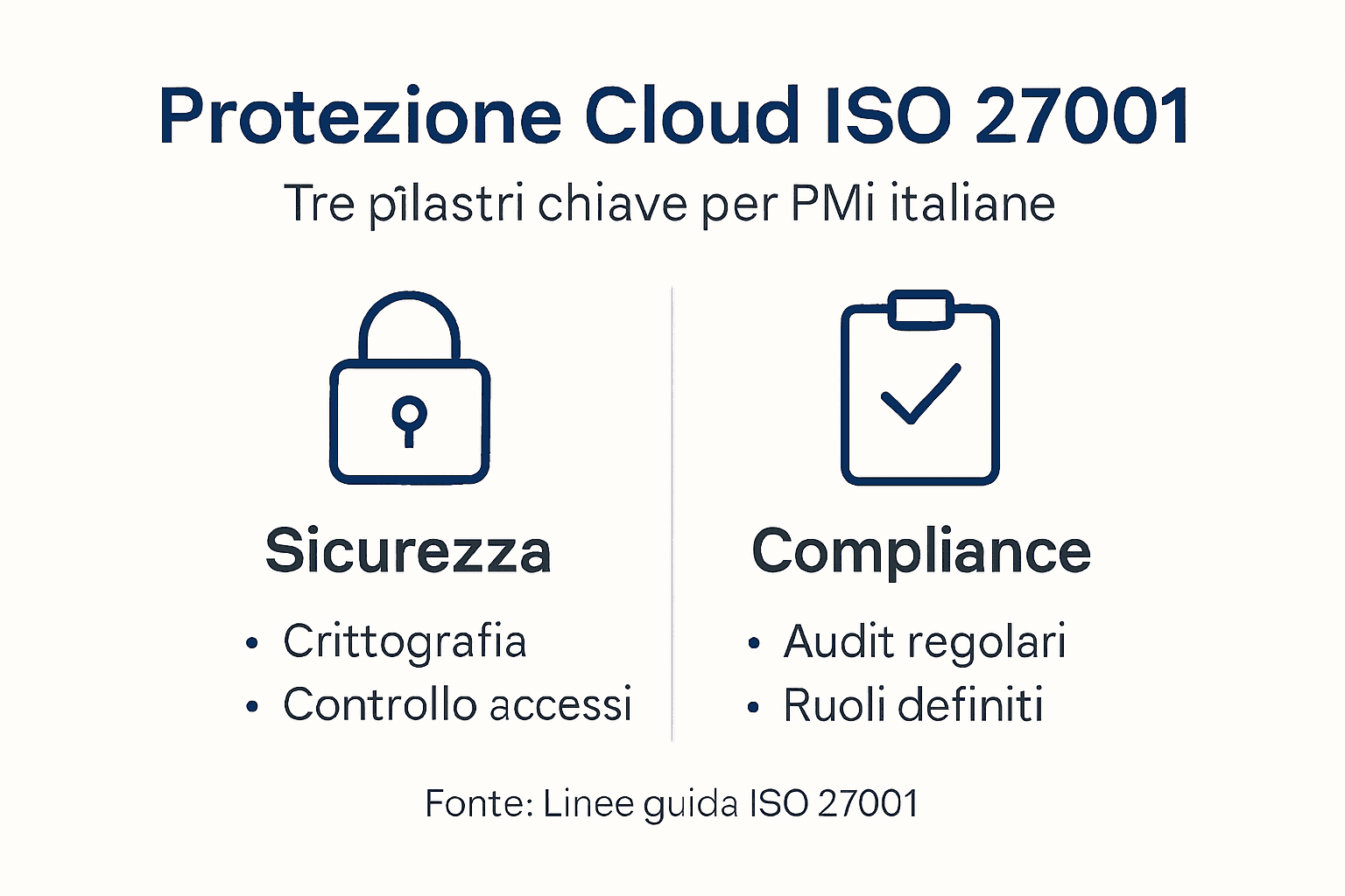 Infografica: i fondamenti della sicurezza cloud secondo lo standard ISO 27001