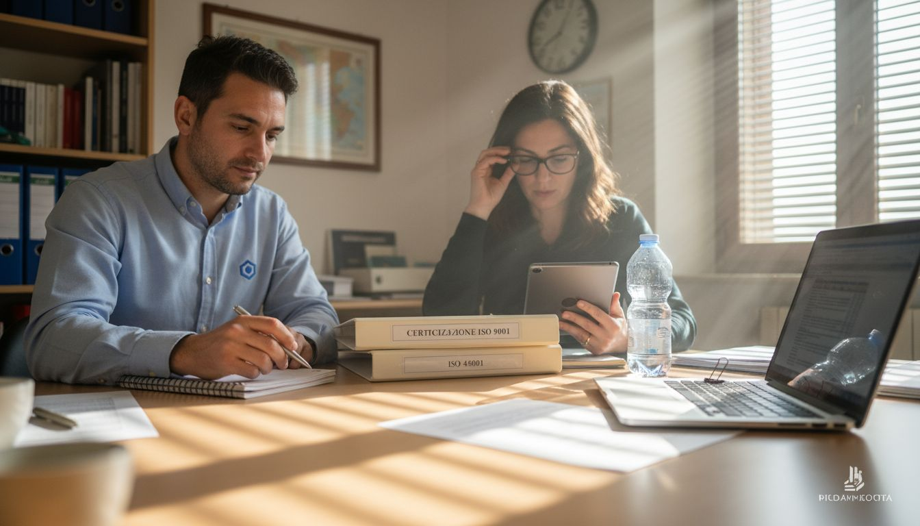 Il team sta approfondendo le procedure di sicurezza secondo gli standard ISO, confrontandosi sulle best practice e sulle strategie da adottare per garantire la protezione dei dati aziendali.