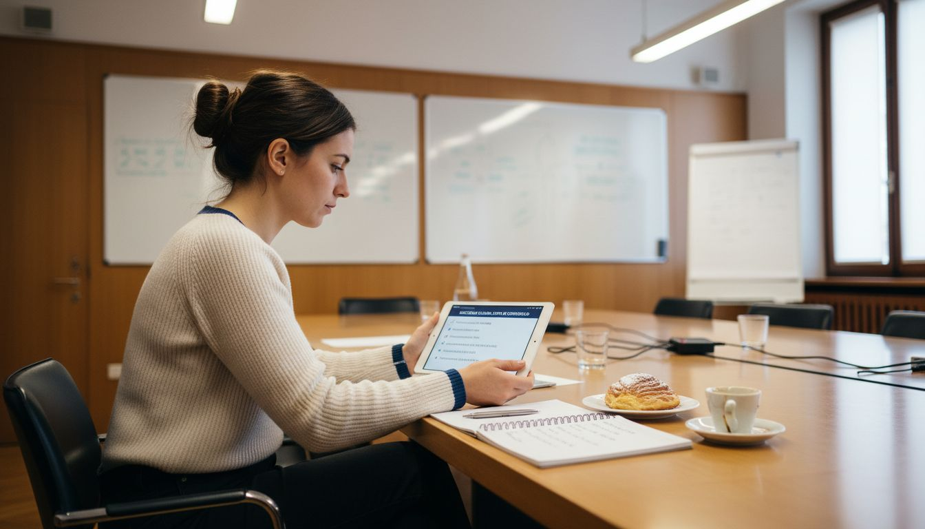 Un membro del team sta controllando la lista di controllo per la sicurezza in cloud.