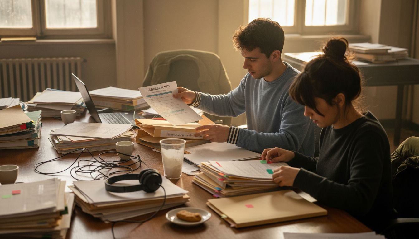 Organizzazione e catalogazione delle cartelle aziendali da parte del team