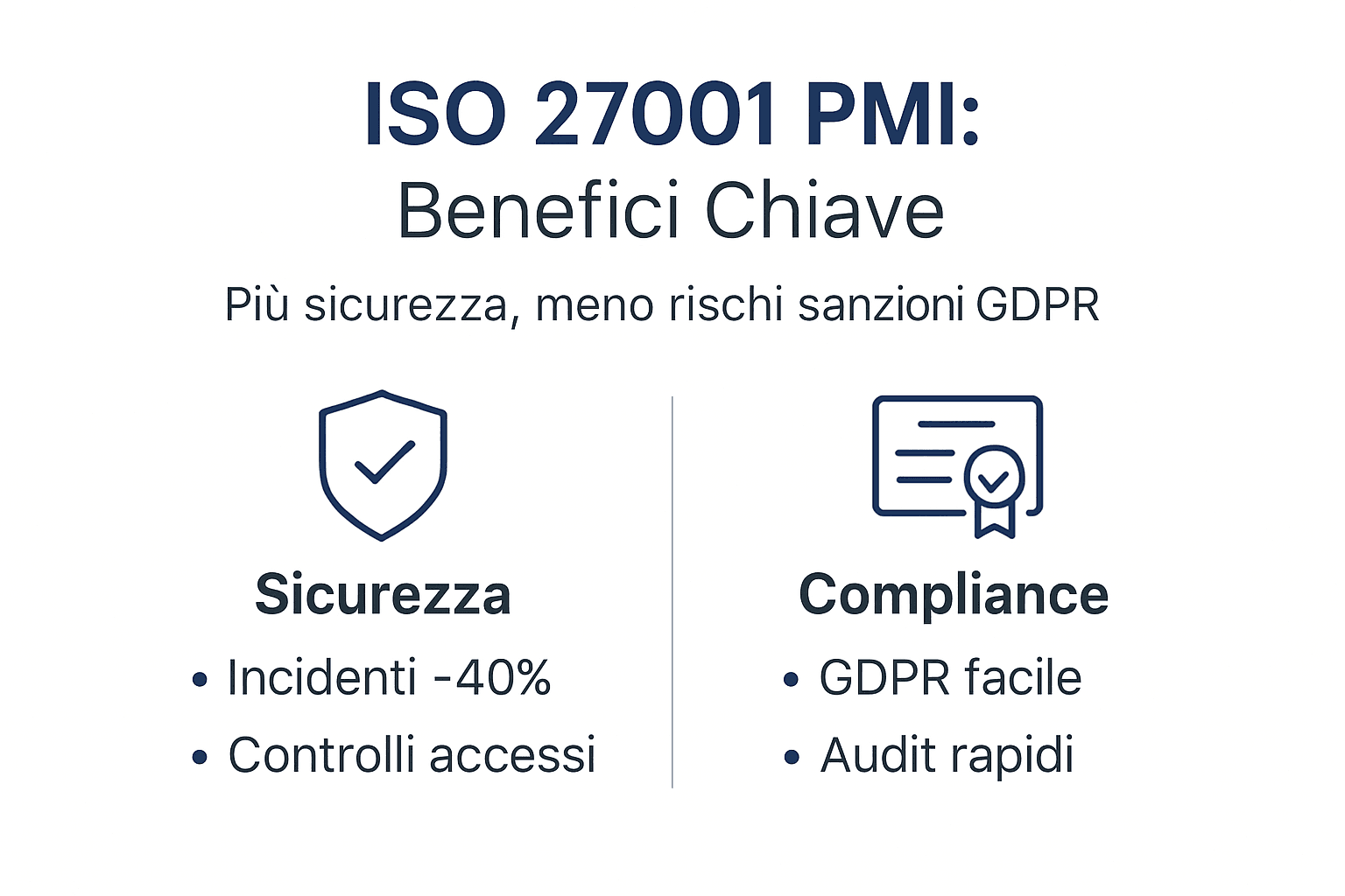 Infografica: perché la certificazione ISO 27001 è un valore aggiunto per le PMI