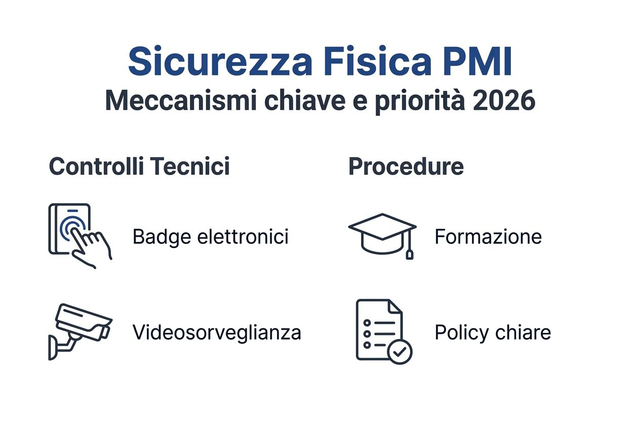 Infografica: le soluzioni essenziali per la sicurezza fisica nelle piccole e medie imprese