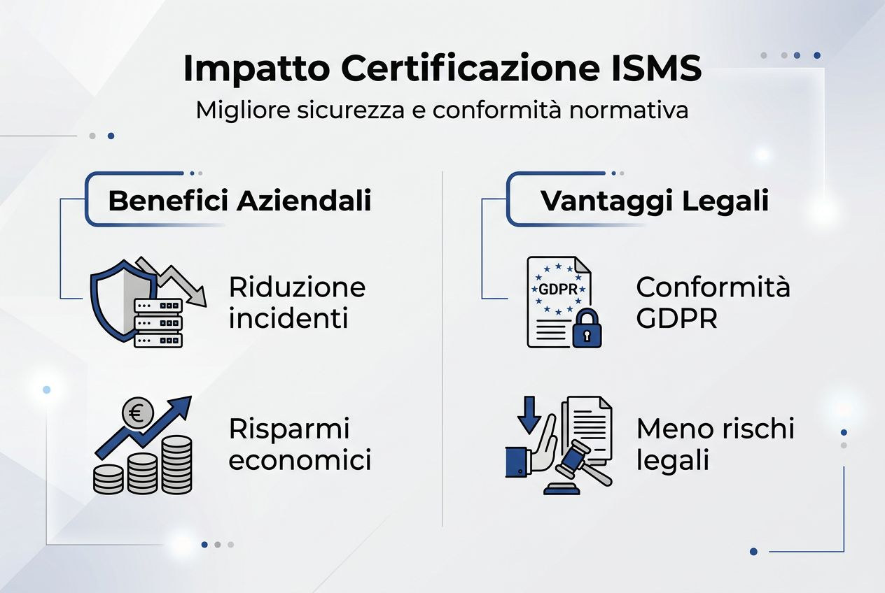 Infografica: tutti i vantaggi dell’ottenimento della certificazione ISMS