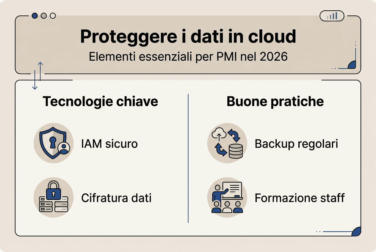 Soluzioni pratiche per la protezione dei dati in cloud dedicate alle PMI: infografica essenziale