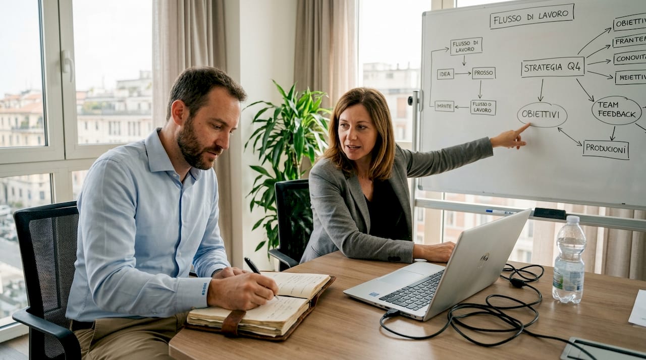 I responsabili aziendali si confrontano su temi di leadership e sicurezza sul lavoro.