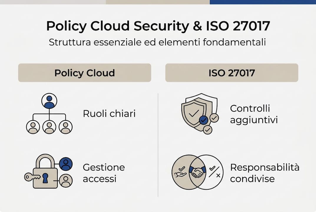 Infografica: come strutturare una policy di sicurezza cloud secondo la norma ISO 27017