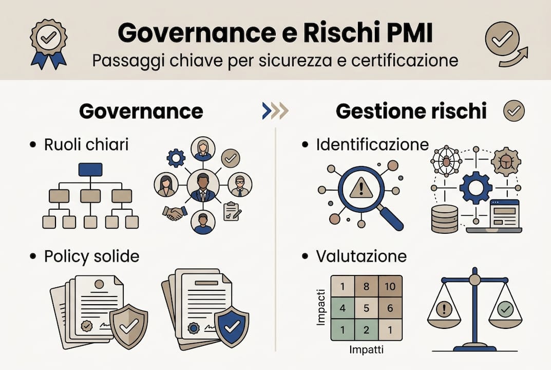 Infografica sulla governance e la gestione dei rischi nelle piccole e medie imprese