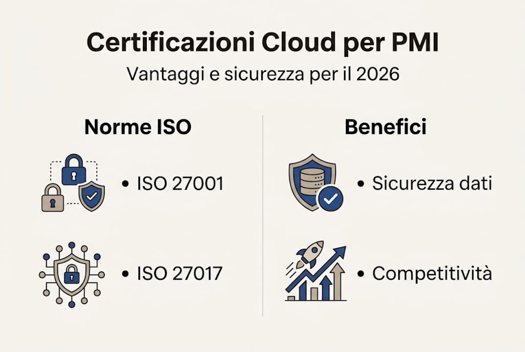 Infografica: le certificazioni cloud e i vantaggi per le piccole e medie imprese