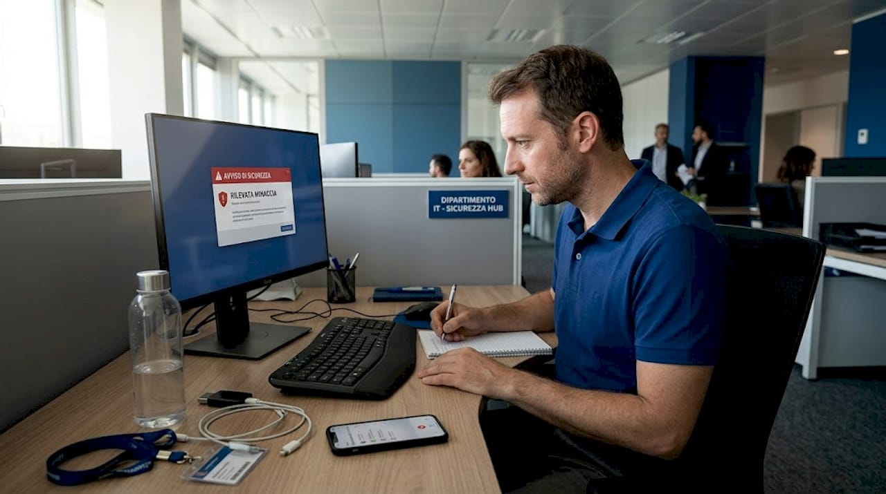 Tecnico specializzato interviene a seguito di una segnalazione di violazione della privacy