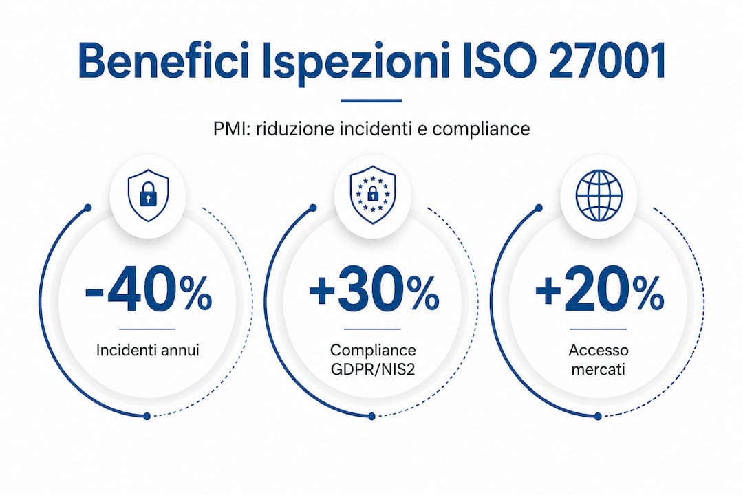 Infografica: tutti i vantaggi principali delle ispezioni secondo la norma ISO 27001