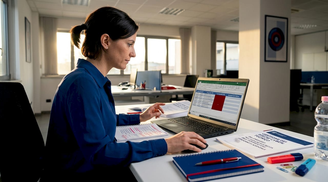 Responsabile della conformità che analizza le procedure aziendali in linea con gli standard ISO