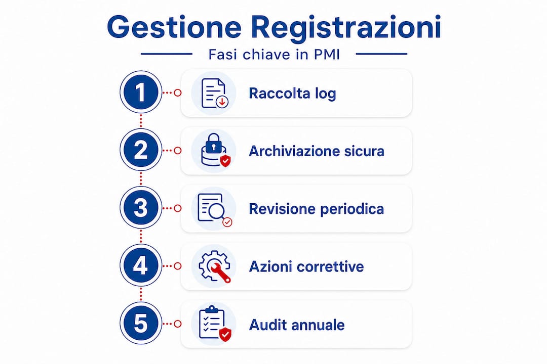 Infografica: come gestire in modo efficace le registrazioni sulla sicurezza nelle PMI