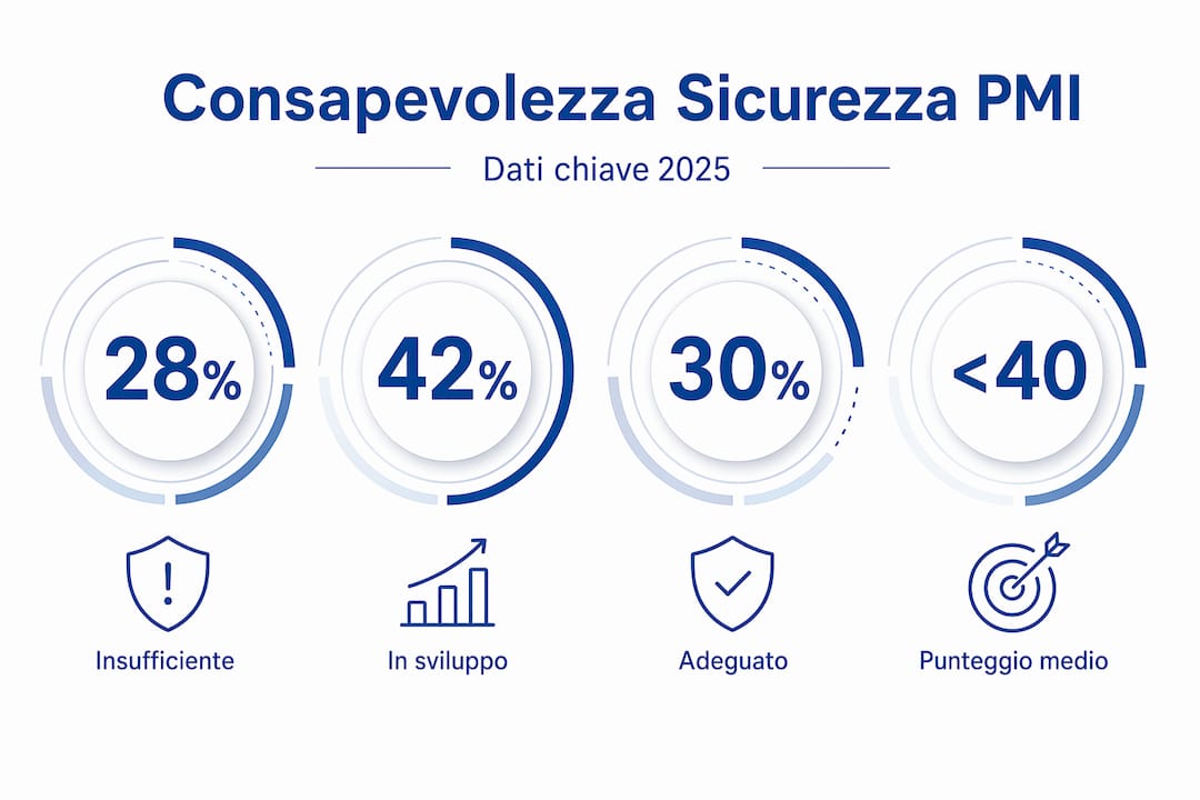 Infografica: i diversi livelli di consapevolezza sulla sicurezza nelle PMI