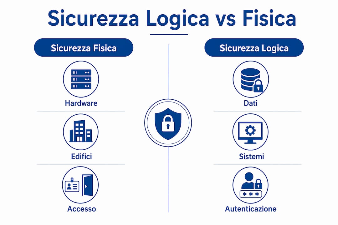 Confronto tra sicurezza informatica e sicurezza fisica: infografica dettagliata