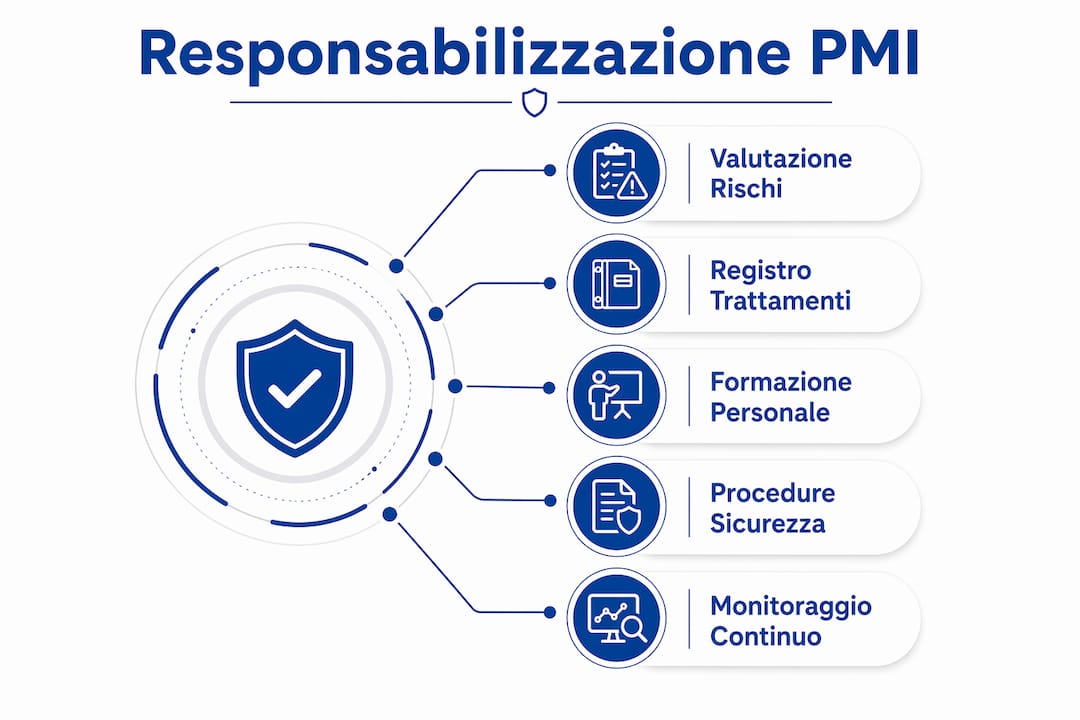 Infografica: le tappe fondamentali per rendere la tua PMI conforme alla privacy