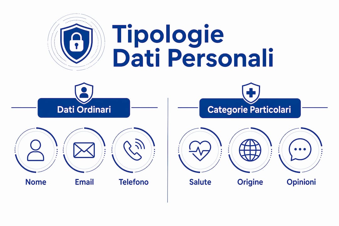 Infografica: quali sono le principali categorie di dati personali secondo il GDPR