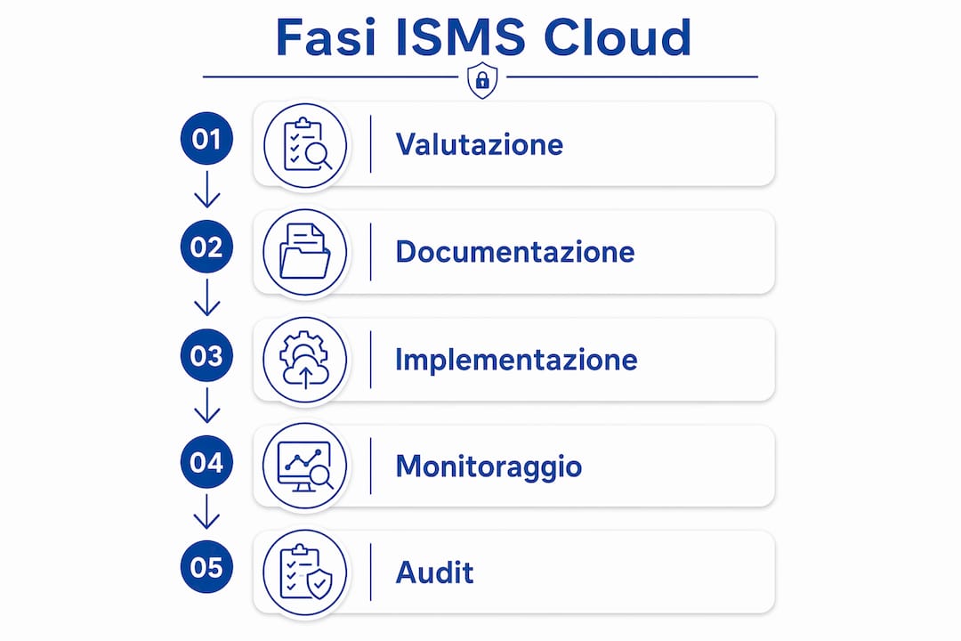 Infografica: tutti i passaggi per implementare un ISMS in cloud