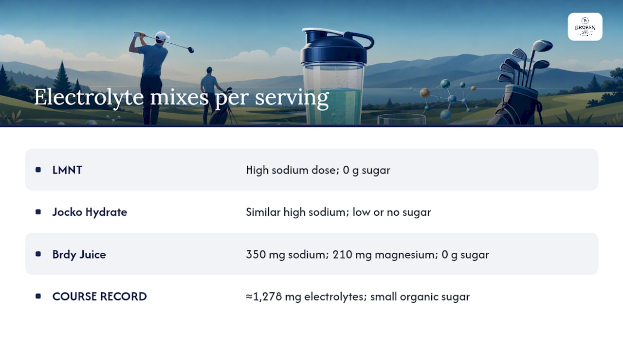 Electrolyte mixes nutritional content comparison