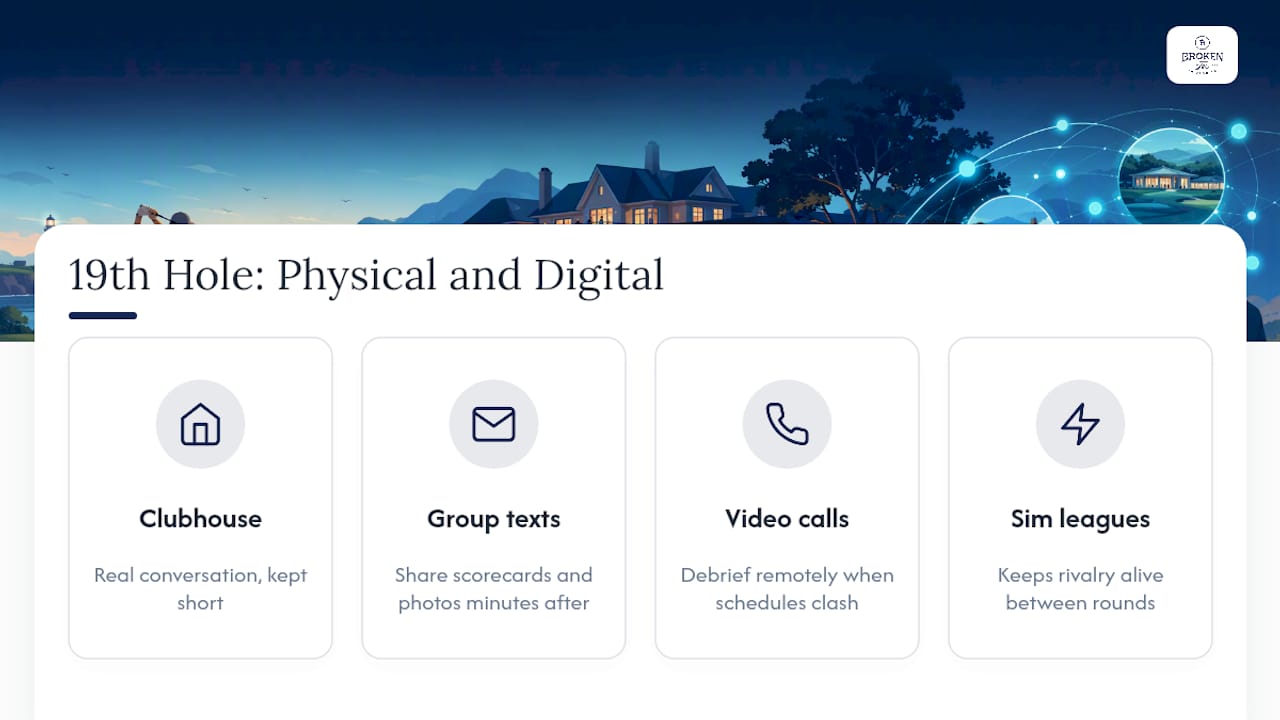 Digital extensions of the 19th hole ritual