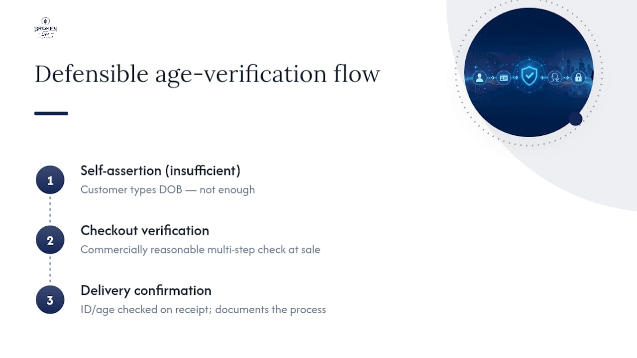 Two-stage online alcohol verification flow