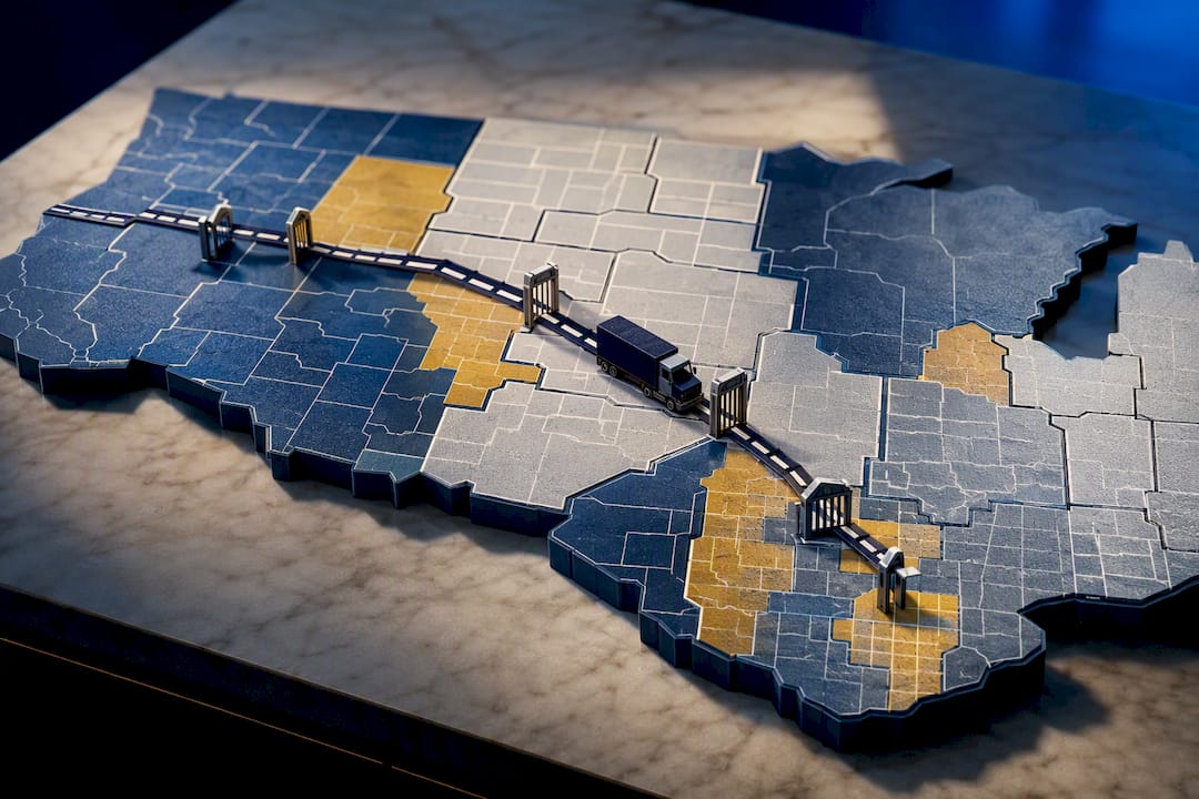 Layered state county ZIP eligibility illustration