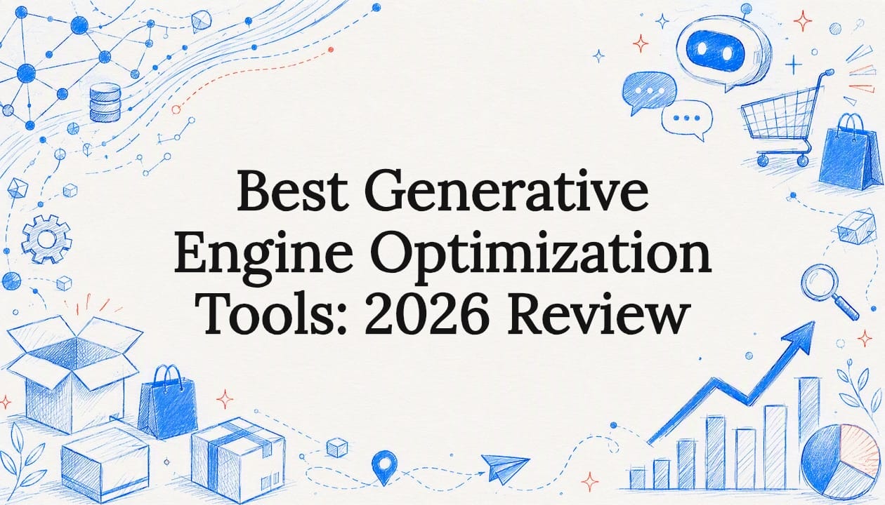Ilustración decorativa de portada para un artículo sobre optimización para motores generativos