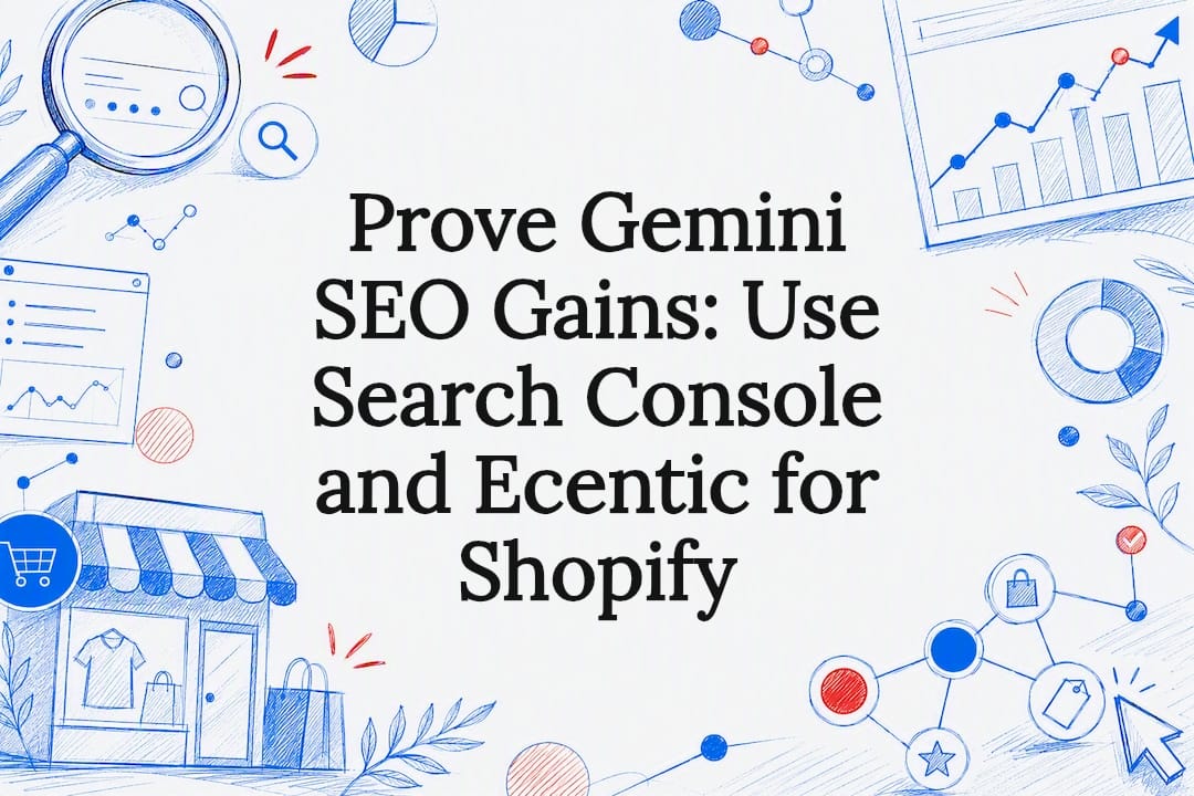 Decorative Gemini SEO analytics title card