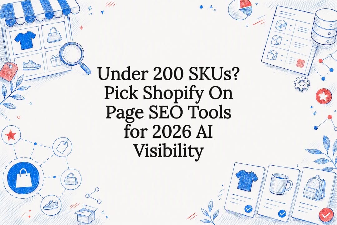 Hand-drawn Shopify SEO visibility title card