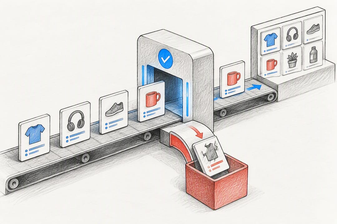 Feed de producto estructurado superando la validación