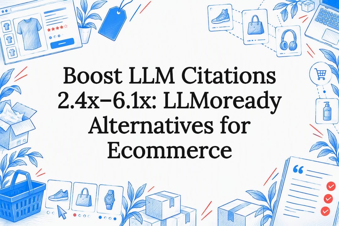 Decorative LLM ecommerce citation title card