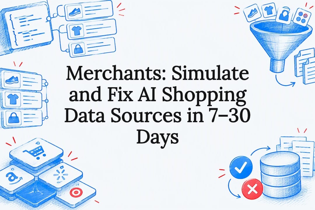 Decorative AI shopping data illustration