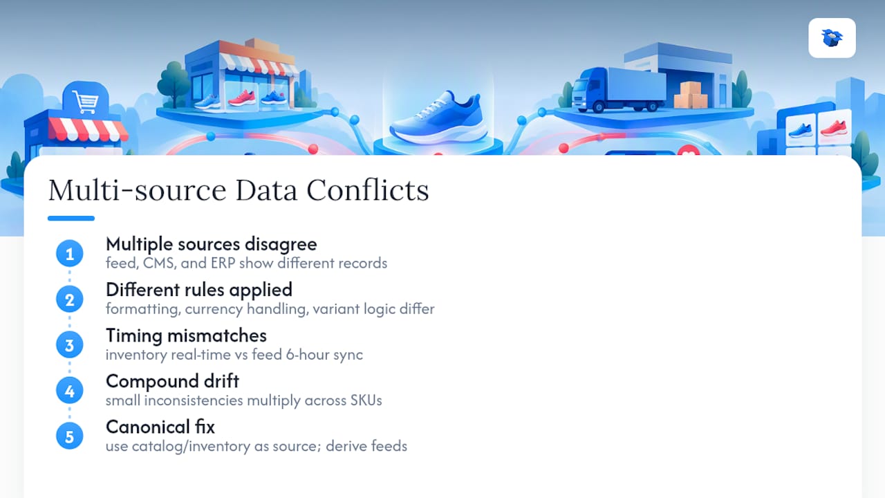 Integration Challenges When Combining Multiple Data Sources for AI Shopping Models — overview diagram