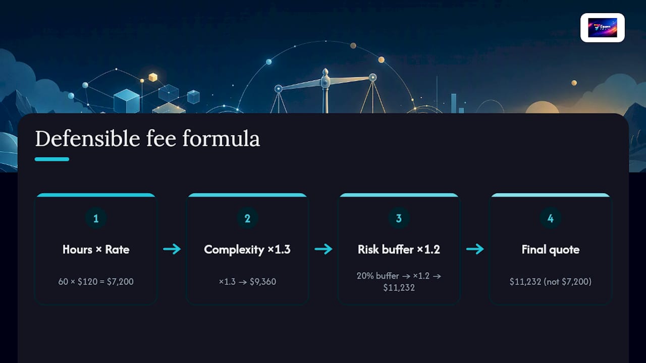 Diagram of project fee formula and factors