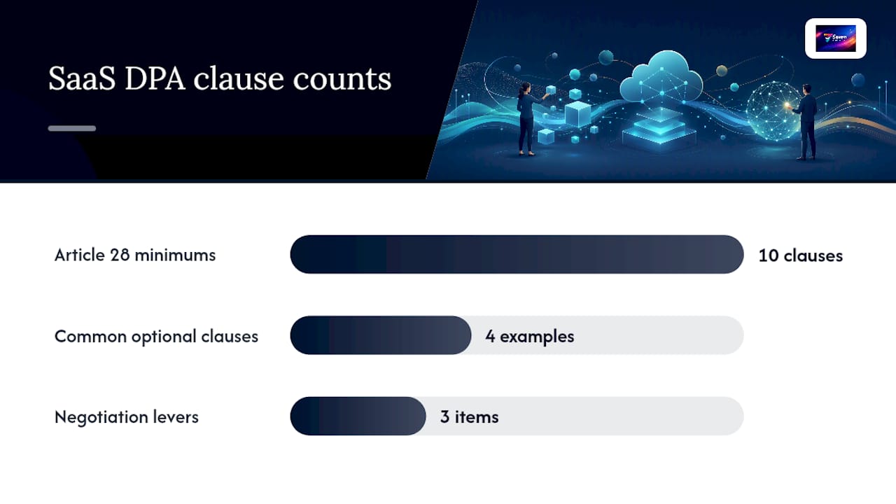 The Article 28 checklist: mandatory and optional SaaS DPA clauses — overview diagram