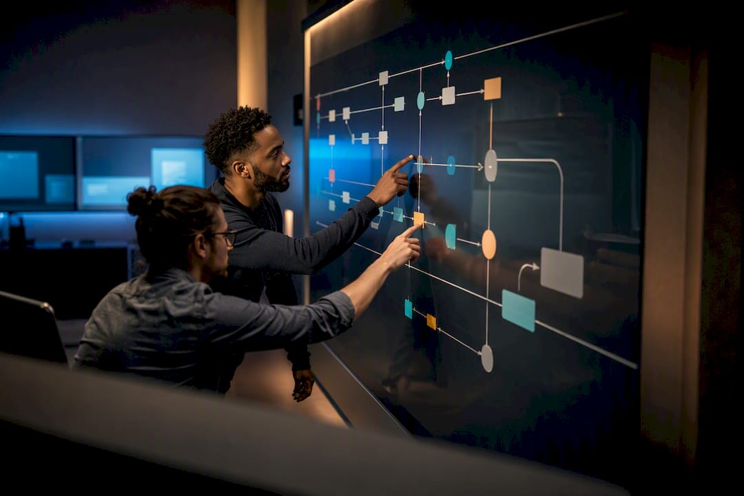 Engineers reviewing a privacy data architecture