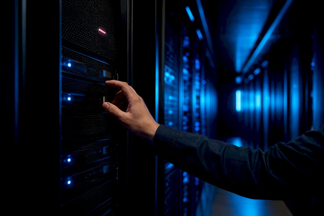 Server racks supporting AI model training