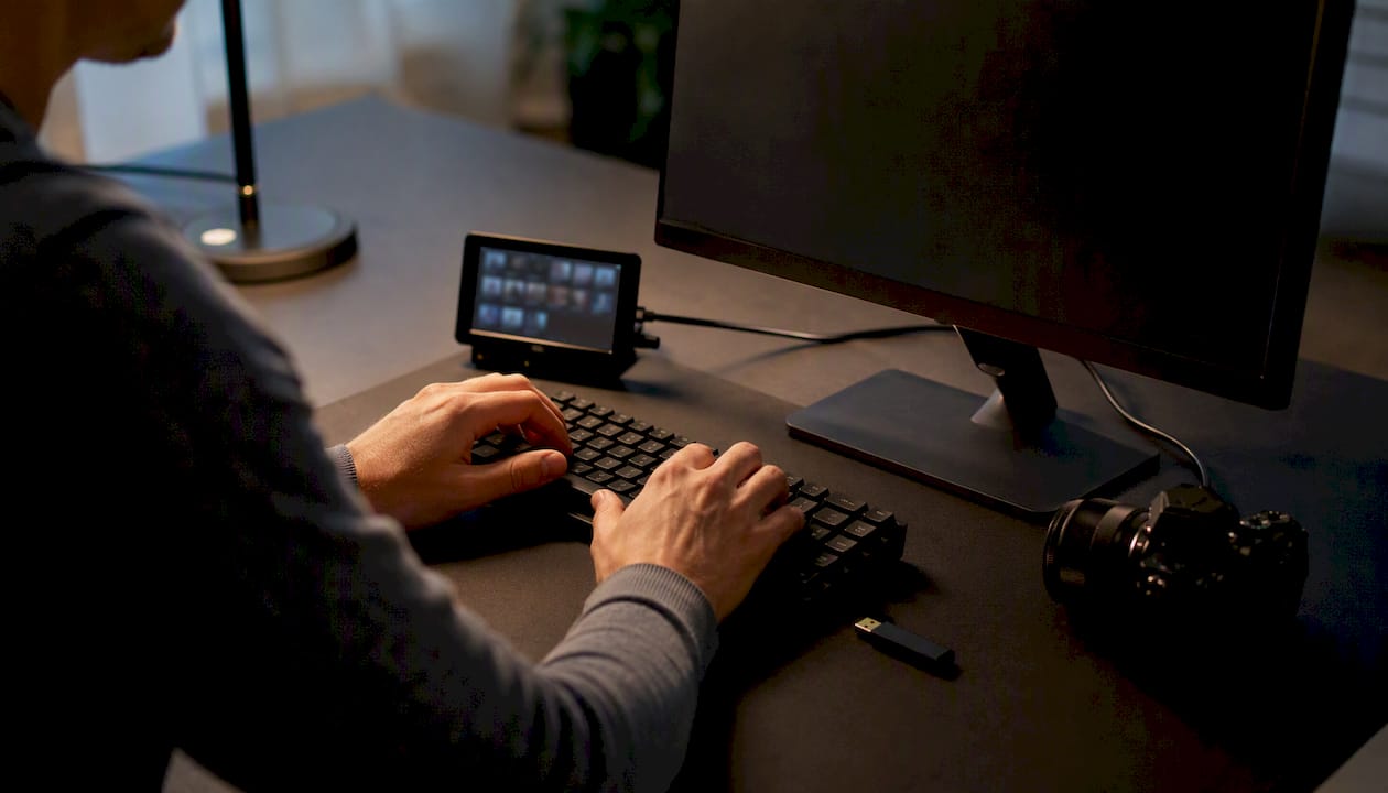 Roke obdelujejo fotografske datoteke za boljšo optimizacijo spletne strani.