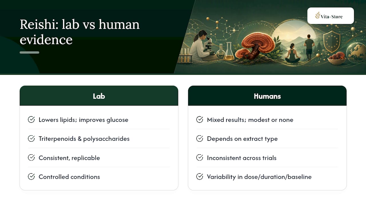 Overview of research on reishi, cholesterol and blood sugar