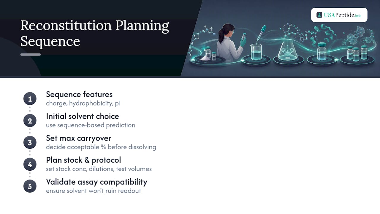 Peptide sequence to assay planning workflow