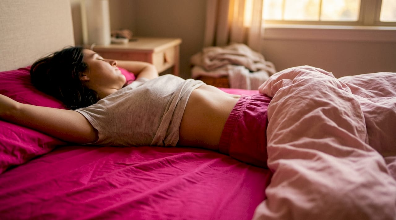 Side sleeping posture in bed