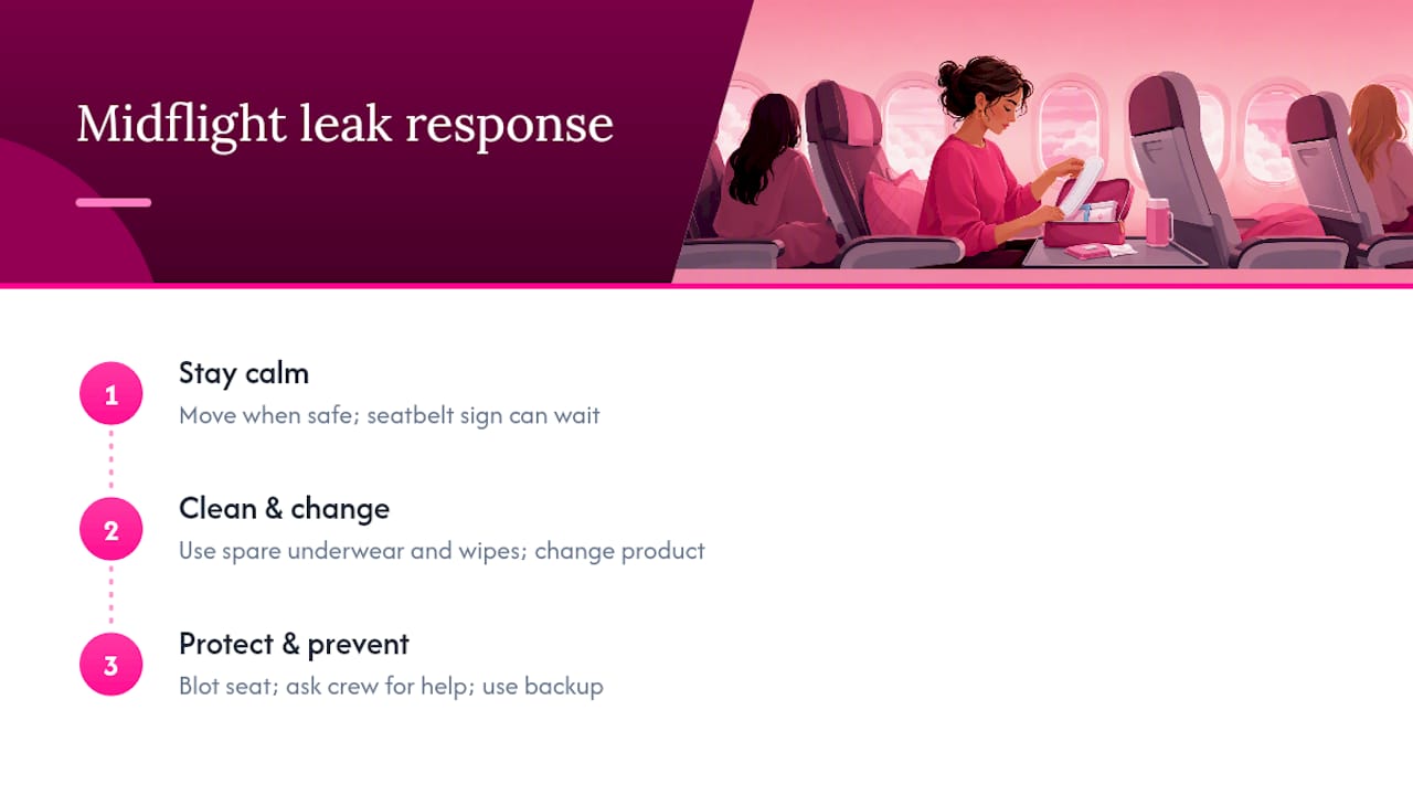 Three steps for handling a midflight leak