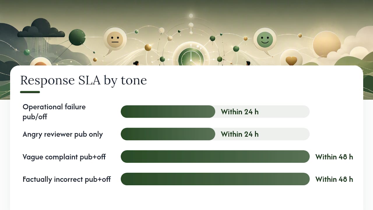 Diagram of review tone vs response strategy