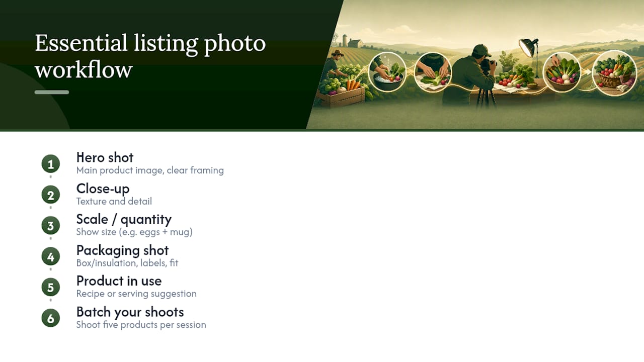 Five recommended listing photo types