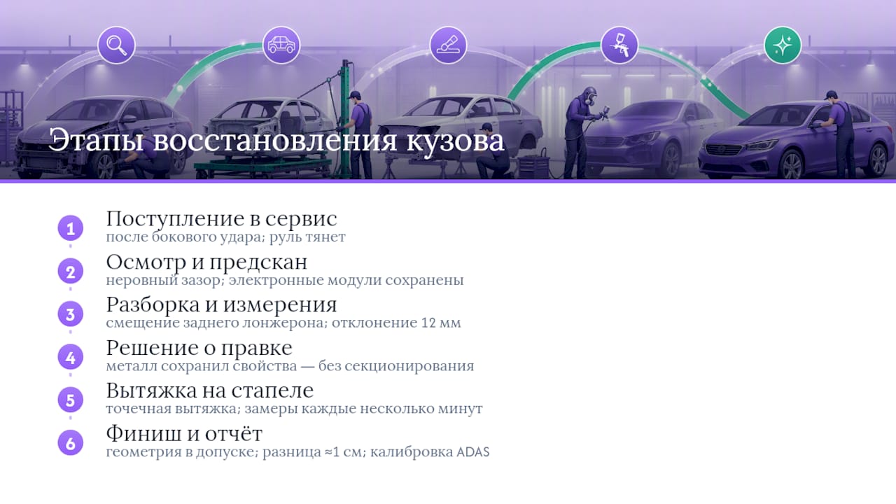 Кейс Car Geeks Collision: восстановление геометрии на конкретном автомобиле — overview diagram