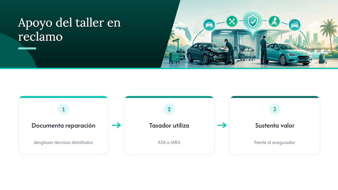 ¿Cómo ayuda un taller como Car Geeks Collision en este proceso? — overview diagram